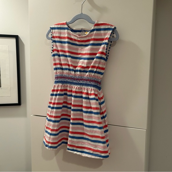 Mini Boden Striped Sleeveless Dress 6-7Y - Picture 1 of 10
